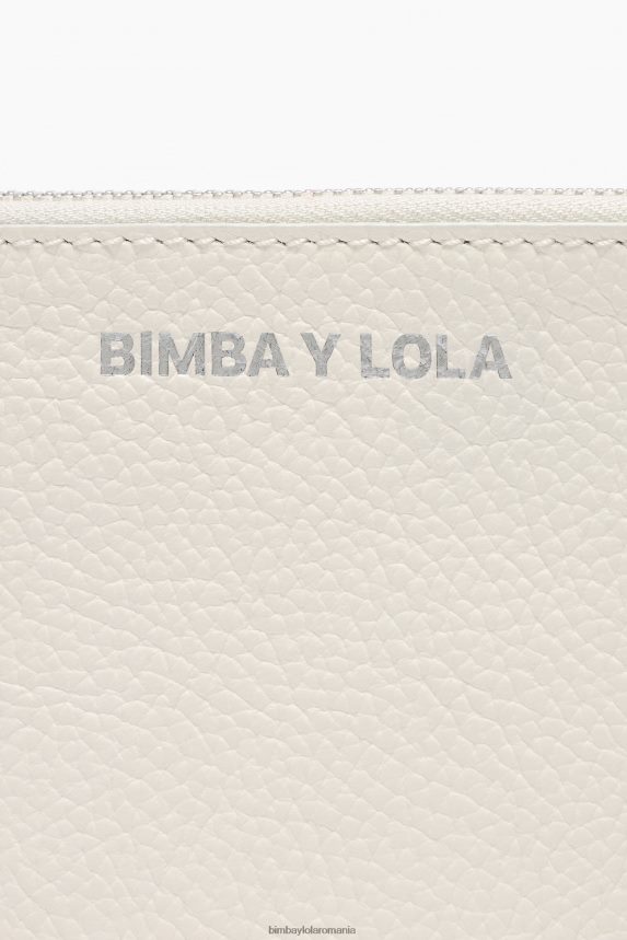 ro Bimba Y Lola portmoneu curbat din piele alb 2XZ40B1048 accesorii
