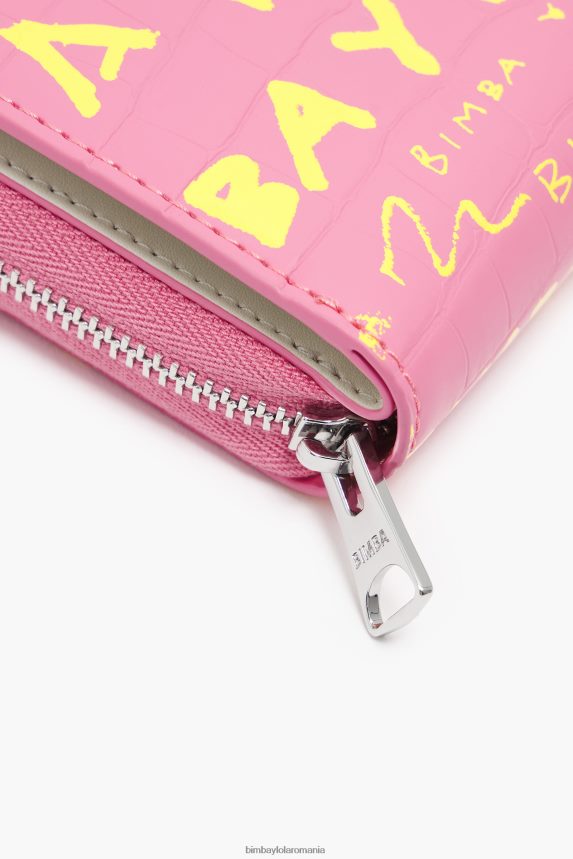 ro Bimba Y Lola poseta cu clapa cu imprimeu crocodil roz 2XZ40B1044 accesorii