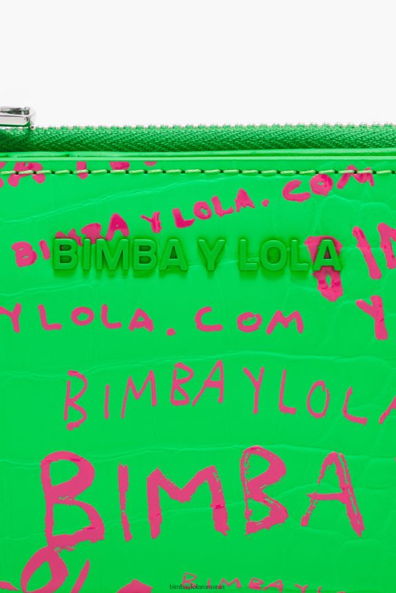 ro Bimba Y Lola poseta dreptunghiulara cu imprimeu crocodil verde 2XZ40B1037 accesorii