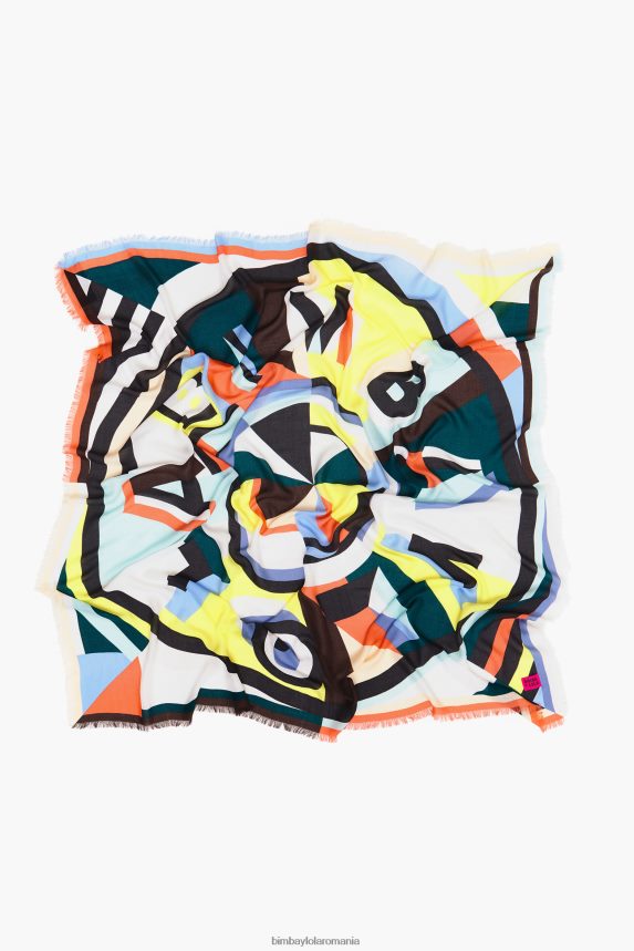 ro Bimba Y Lola șal cu logo geometric galben 2XZ40B645 accesorii