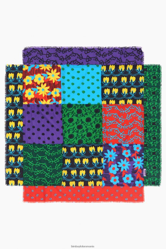 ro Bimba Y Lola șal mozaic negru 2XZ40B651 accesorii