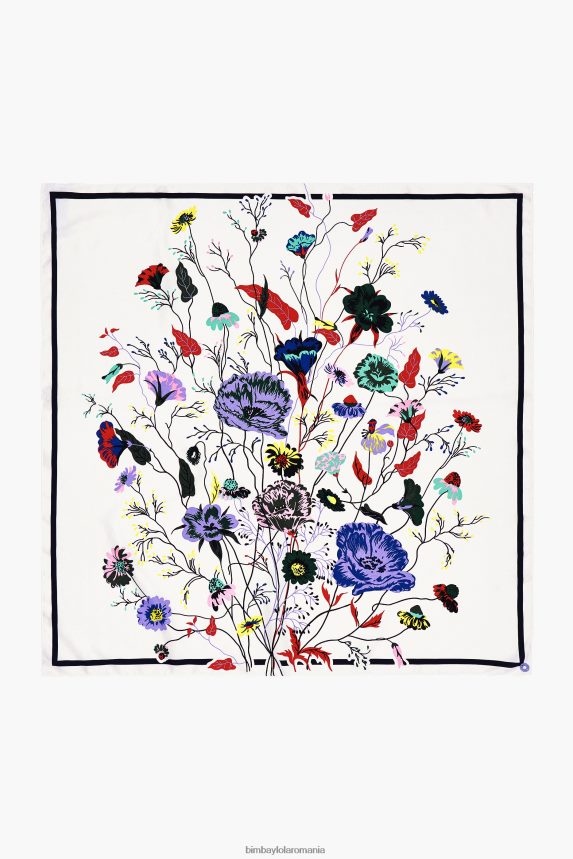ro Bimba Y Lola eșarfă cu flori aproape alb 2XZ40B653 accesorii