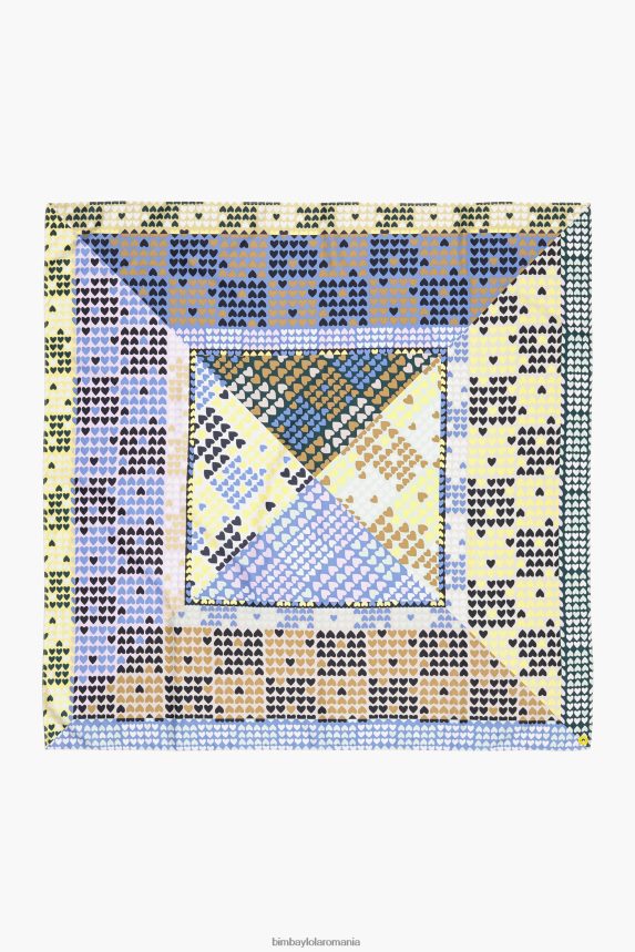 ro Bimba Y Lola eșarfă cu inimioare geometrice galben pal 2XZ40B620 accesorii