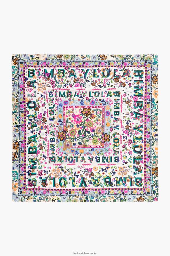 ro Bimba Y Lola eșarfă cu sigle florale alb 2XZ40B655 accesorii