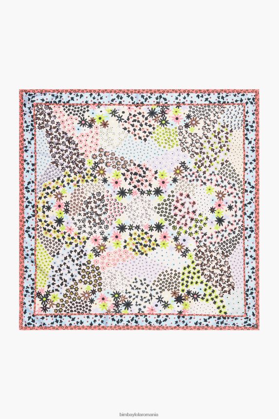 ro Bimba Y Lola eșarfă florală geometrică alb 2XZ40B631 accesorii