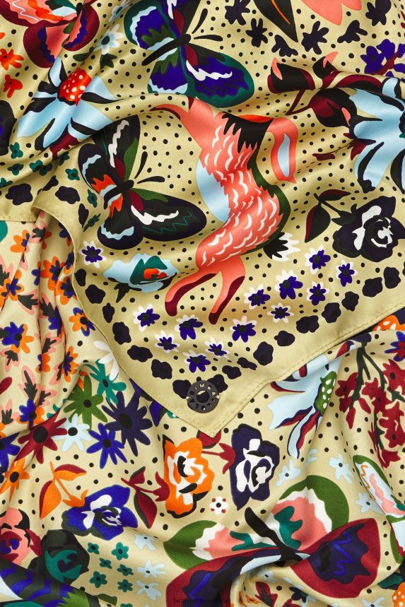 ro Bimba Y Lola flori păsări fluturi eșarfă Șampanie 2XZ40B638 accesorii