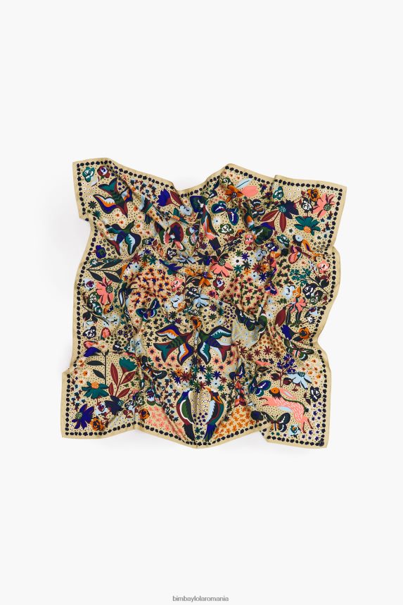 ro Bimba Y Lola flori păsări fluturi eșarfă Șampanie 2XZ40B638 accesorii