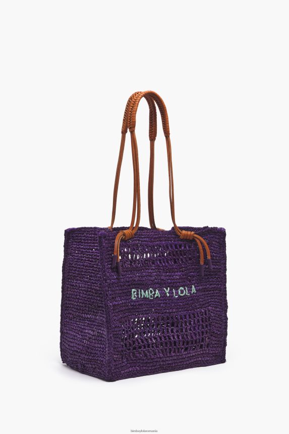 ro Bimba Y Lola geantă tote din rafie Violet 2XZ40B113 accesorii