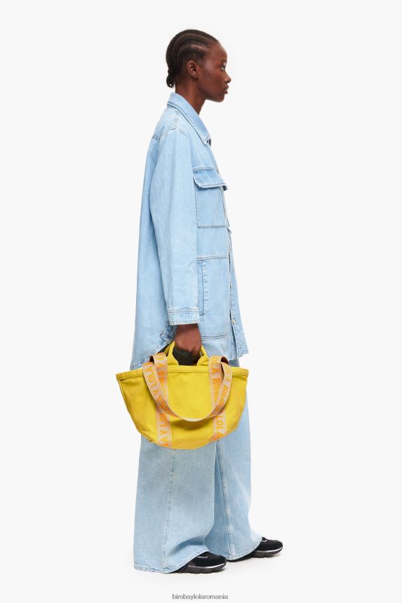 ro Bimba Y Lola geanta shopper din panza galben 2XZ40B84 accesorii