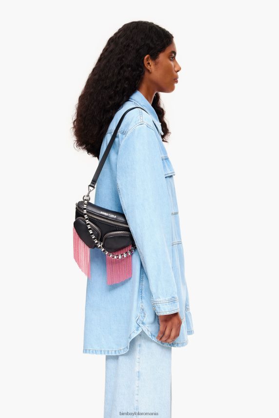 ro Bimba Y Lola geanta de buzunar din piele negru 2XZ40B21 accesorii