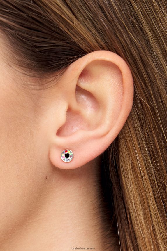 ro Bimba Y Lola cercei cu inimă cu logo mic argint 2XZ40B696 accesorii