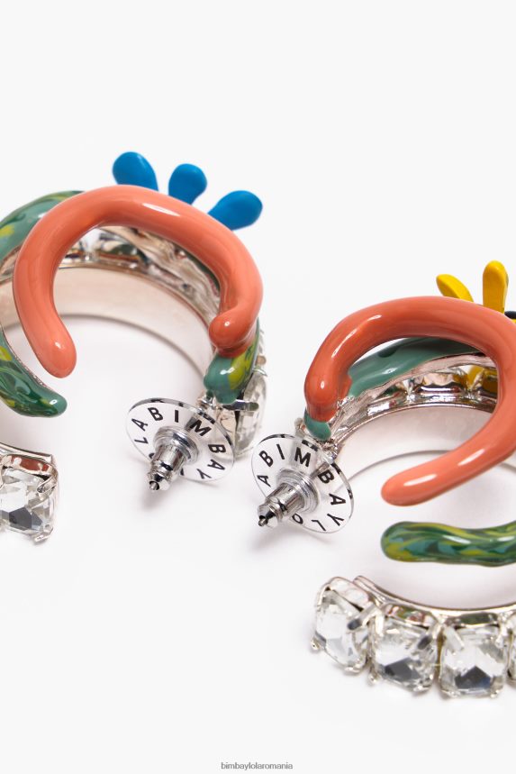 ro Bimba Y Lola cercei maxi cerc cu flori multicolor 2XZ40B675 accesorii