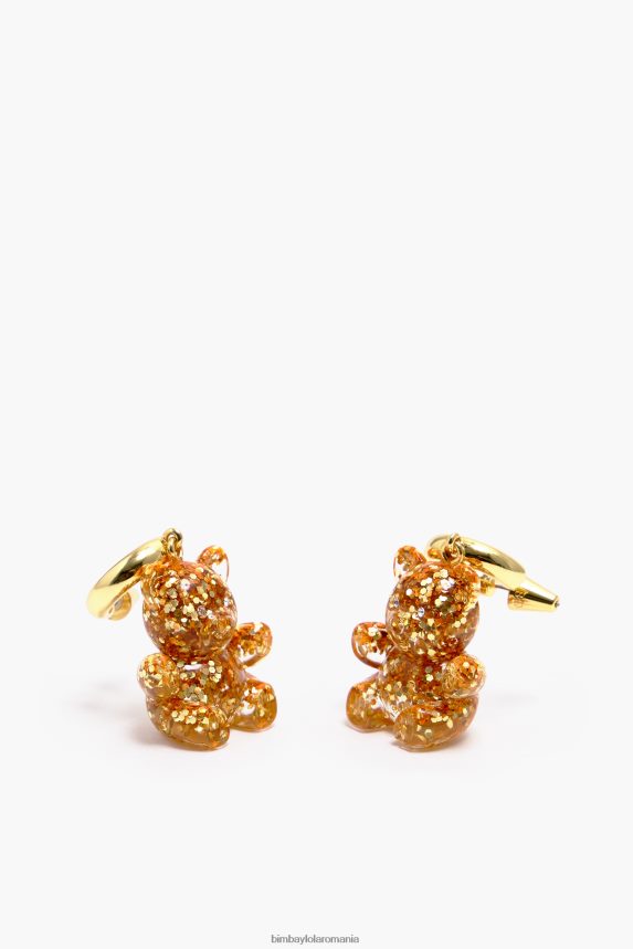 ro Bimba Y Lola ursuleț lung din rășină și cercei aur 2XZ40B796 accesorii