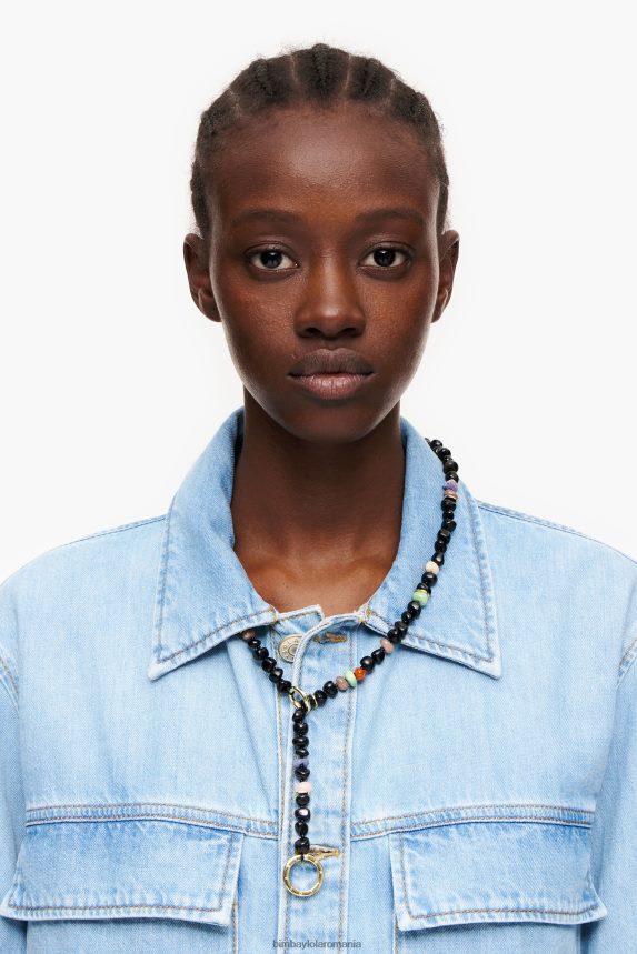 ro Bimba Y Lola colier lung de pietre negru 2XZ40B768 accesorii