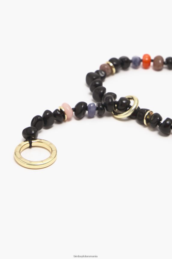 ro Bimba Y Lola colier lung de pietre negru 2XZ40B768 accesorii