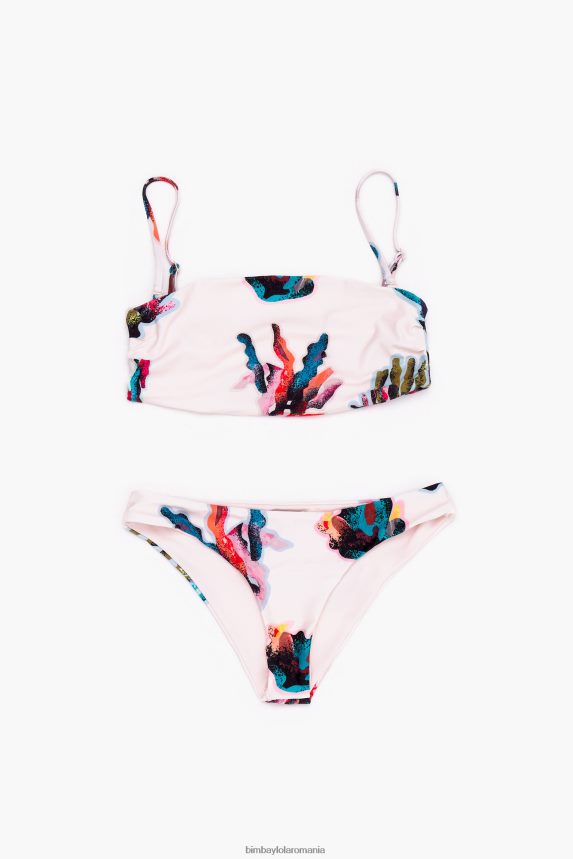 ro Bimba Y Lola bikini cu imprimeu coral alb 2XZ40B879 îmbrăcăminte