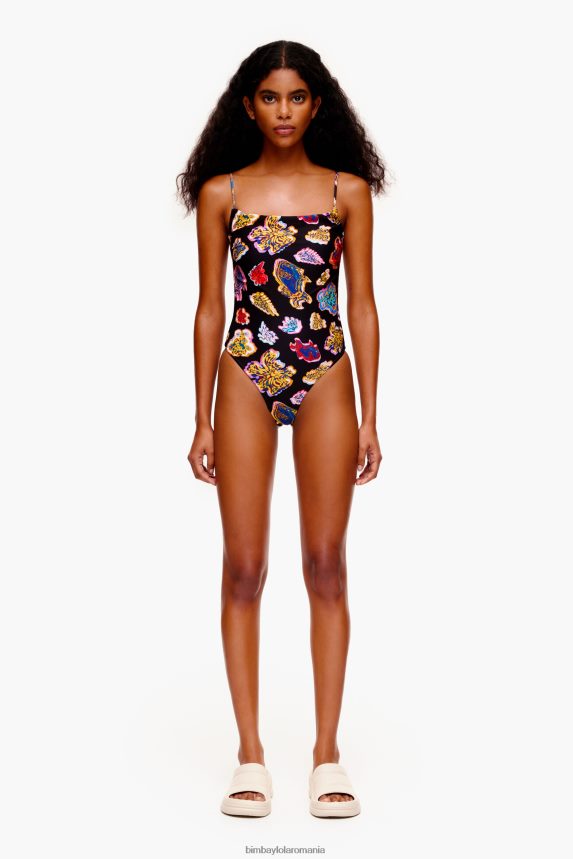 ro Bimba Y Lola costum de baie cu imprimeu mare pește negru 2XZ40B874 îmbrăcăminte