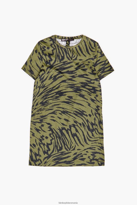 ro Bimba Y Lola rochie scurtă în două culori cu aripi de fluture kaki 2XZ40B220 îmbrăcăminte
