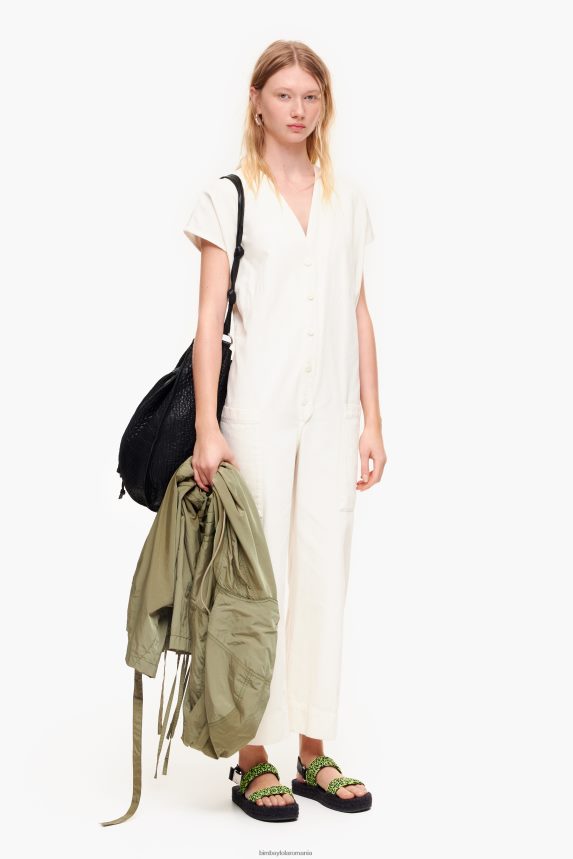 ro Bimba Y Lola salopetă lungă din denim fildeş 2XZ40B194 îmbrăcăminte