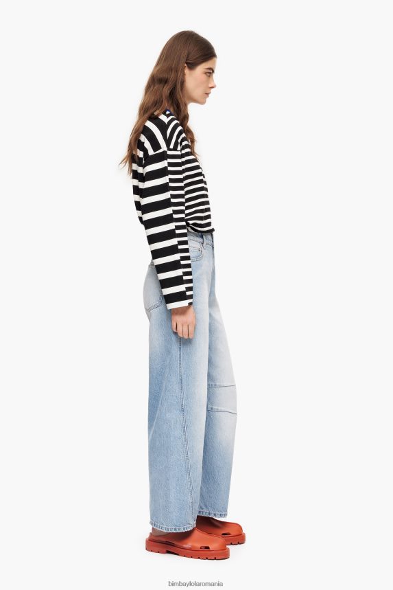 ro Bimba Y Lola butoi - blugi drepti albastru deschis 2XZ40B431 îmbrăcăminte
