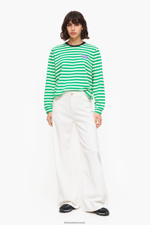 ro Bimba Y Lola picior lat - blugi cu picior lat alb 2XZ40B433 îmbrăcăminte