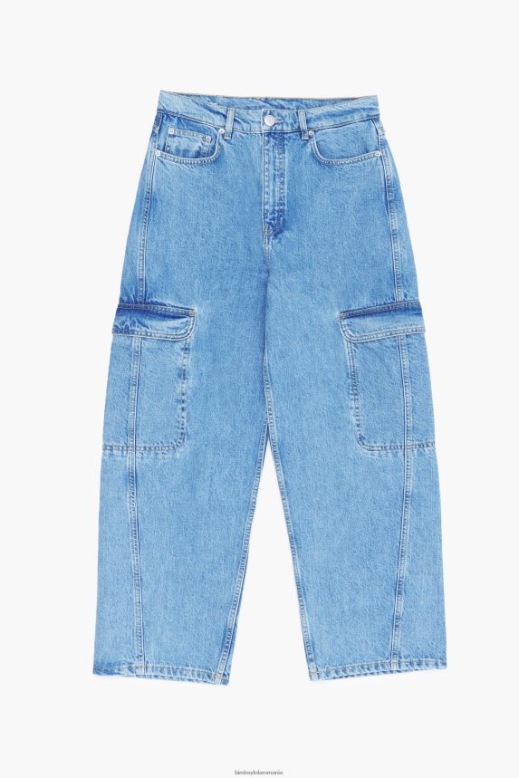 ro Bimba Y Lola pantaloni cargo din denim albastru 2XZ40B409 îmbrăcăminte