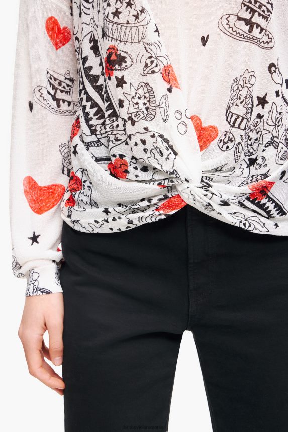 ro Bimba Y Lola pulover cu imprimeu inima poreclă 2XZ40B373 îmbrăcăminte