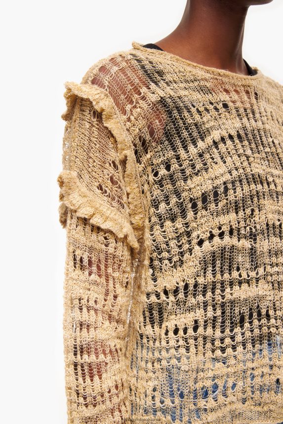 ro Bimba Y Lola pulover din tricot deschis cămilă 2XZ40B362 îmbrăcăminte