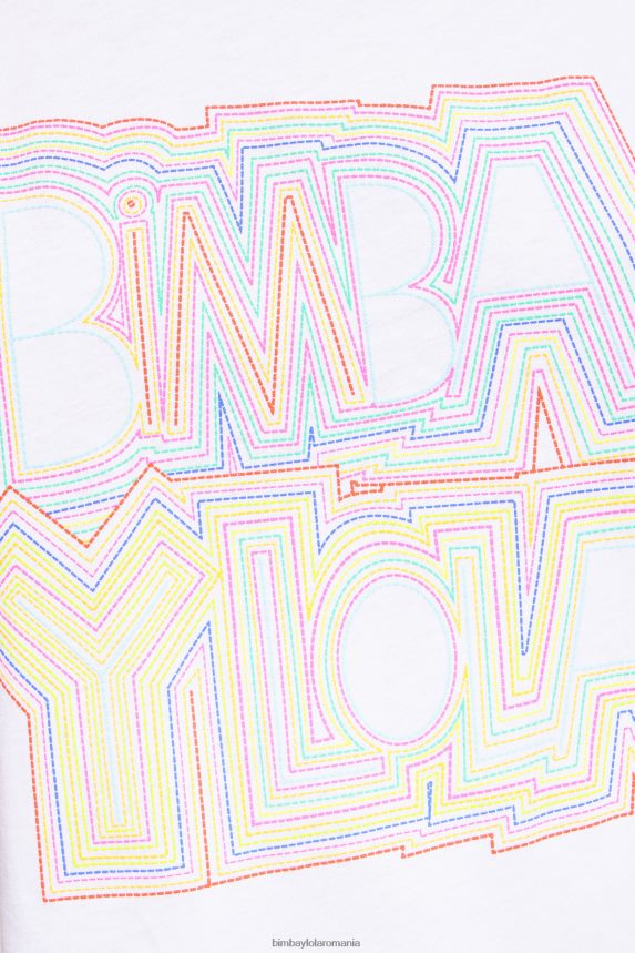 ro Bimba Y Lola tricou cu logo alb 2XZ40B258 îmbrăcăminte