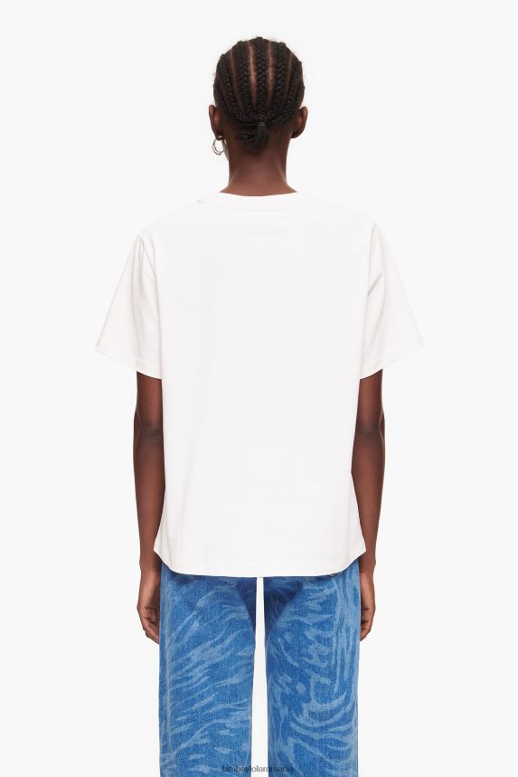 ro Bimba Y Lola tricou cu logoul universității alb 2XZ40B277 îmbrăcăminte