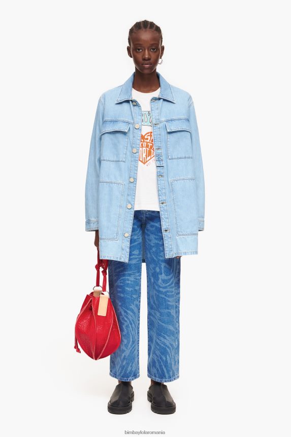 ro Bimba Y Lola tricou cu logoul universității alb 2XZ40B277 îmbrăcăminte