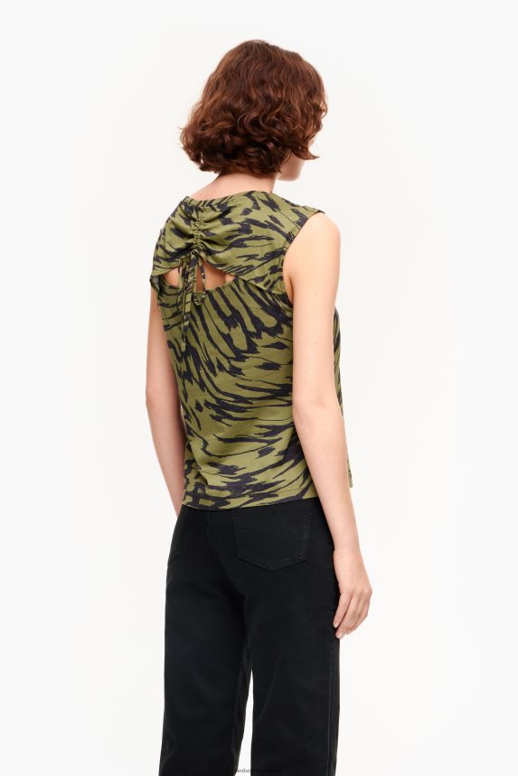 ro Bimba Y Lola tricou din bumbac cu aripi de fluture kaki 2XZ40B298 îmbrăcăminte