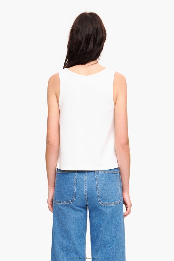 ro Bimba Y Lola tricou fără mâneci ponte di roma fildeş 2XZ40B289 îmbrăcăminte