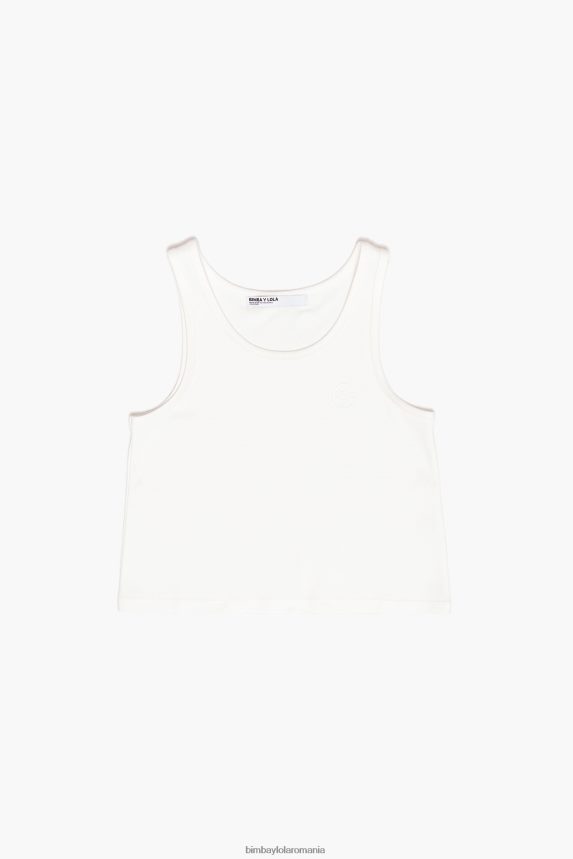 ro Bimba Y Lola tricou fără mâneci ponte di roma fildeş 2XZ40B289 îmbrăcăminte