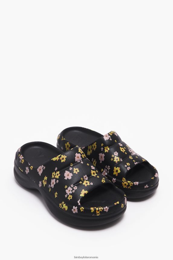ro Bimba Y Lola flip-flop platformă cu imprimeu flori acrilice negru 2XZ40B595 footwewar