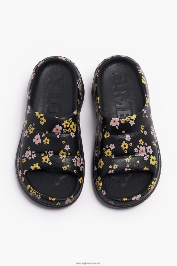 ro Bimba Y Lola flip-flop platformă cu imprimeu flori acrilice negru 2XZ40B595 footwewar