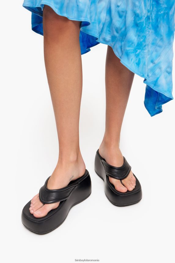 ro Bimba Y Lola sandală cu platformă din piele negru 2XZ40B568 footwewar