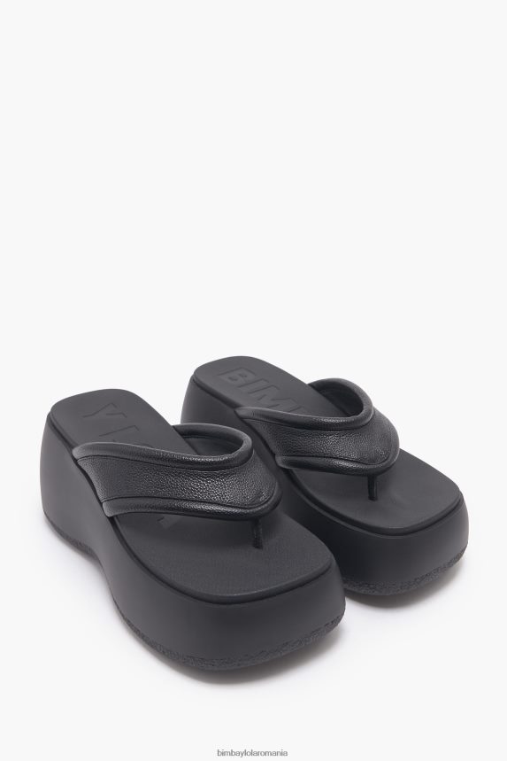 ro Bimba Y Lola sandală cu platformă din piele negru 2XZ40B568 footwewar