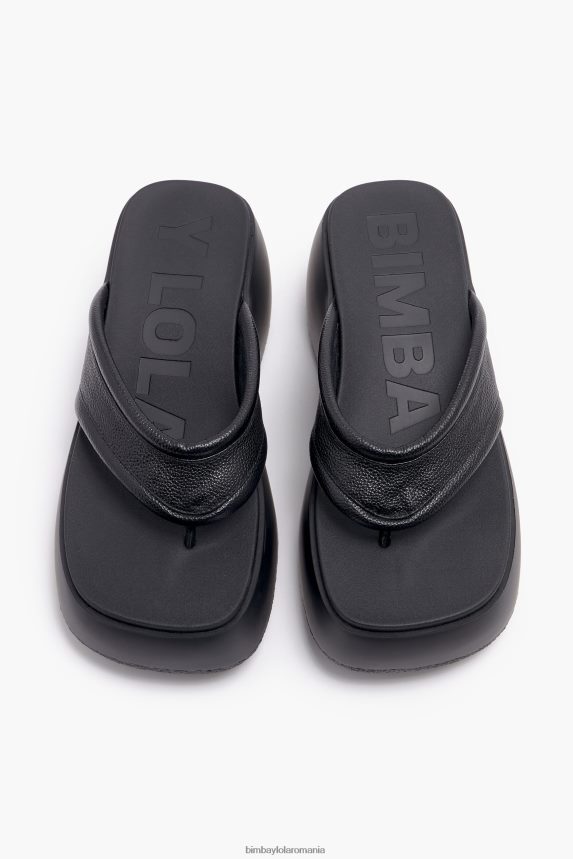ro Bimba Y Lola sandală cu platformă din piele negru 2XZ40B568 footwewar