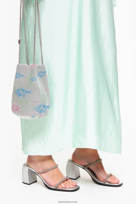 ro Bimba Y Lola sandală cu toc argint 2XZ40B576 footwewar
