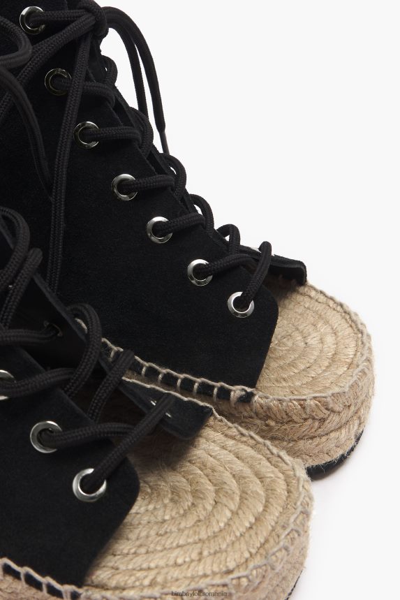 ro Bimba Y Lola sandală din piele despicată cu toc negru 2XZ40B581 footwewar