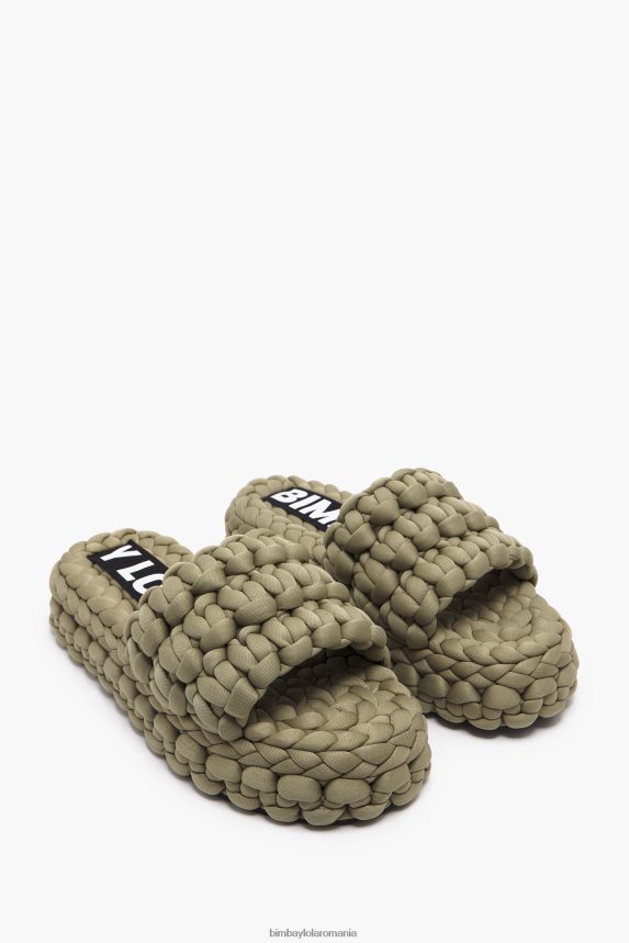 ro Bimba Y Lola sandală plată împletită kaki 2XZ40B572 footwewar