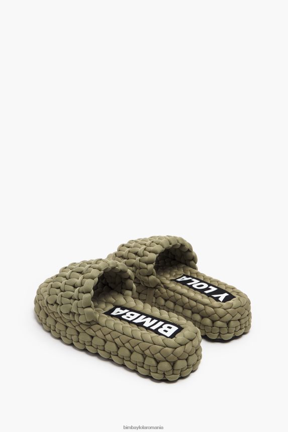 ro Bimba Y Lola sandală plată împletită kaki 2XZ40B572 footwewar