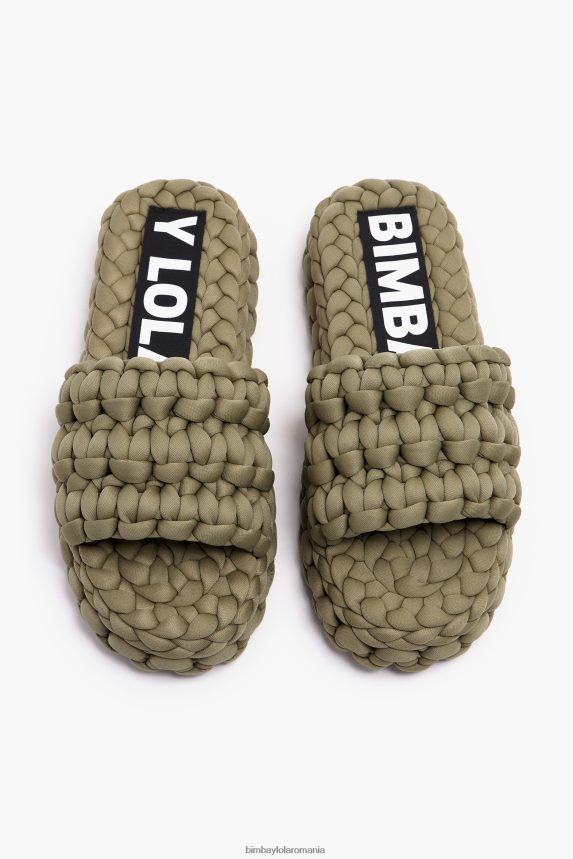 ro Bimba Y Lola sandală plată împletită kaki 2XZ40B572 footwewar