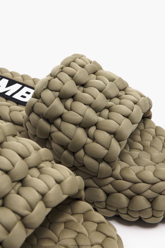 ro Bimba Y Lola sandală plată împletită kaki 2XZ40B572 footwewar