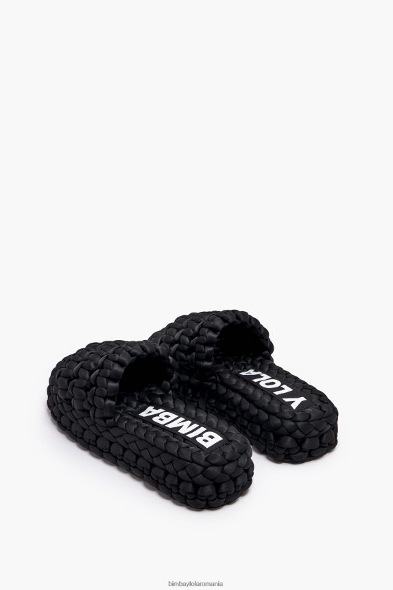 ro Bimba Y Lola sandală plată împletită negru 2XZ40B573 footwewar