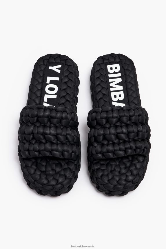 ro Bimba Y Lola sandală plată împletită negru 2XZ40B573 footwewar